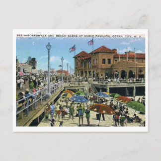 Music Pavilion, Ocean City, NJ Vintage Postcard