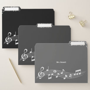 Music Pentagram File Folder