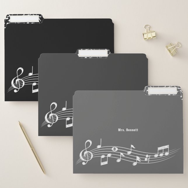 Music Pentagram File Folder (Set)