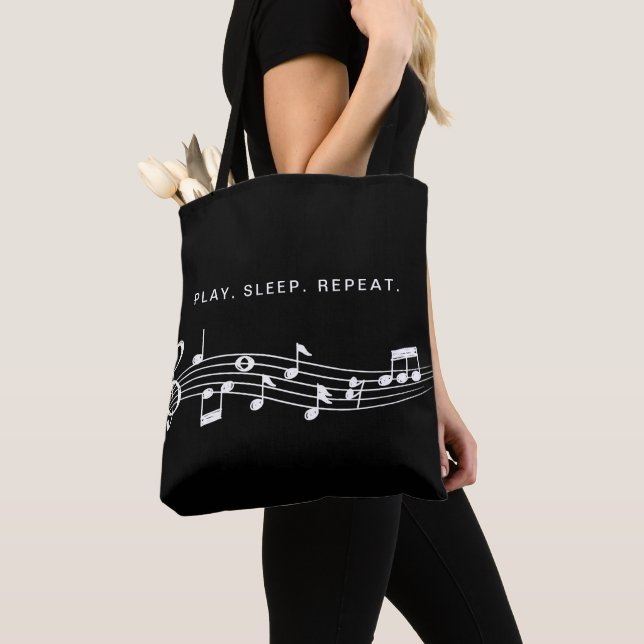 Music Pentagram Tote Bag (Close Up)
