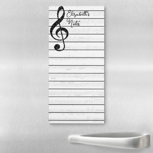 Music personalized magnetic notepad