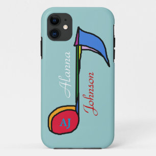 music personalized name and initials iPhone 11 case