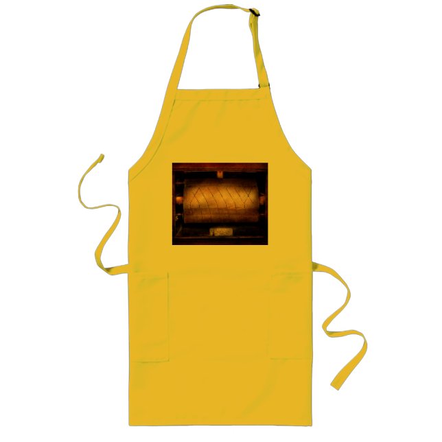 Music - Piano - Binary Code Long Apron (Front)