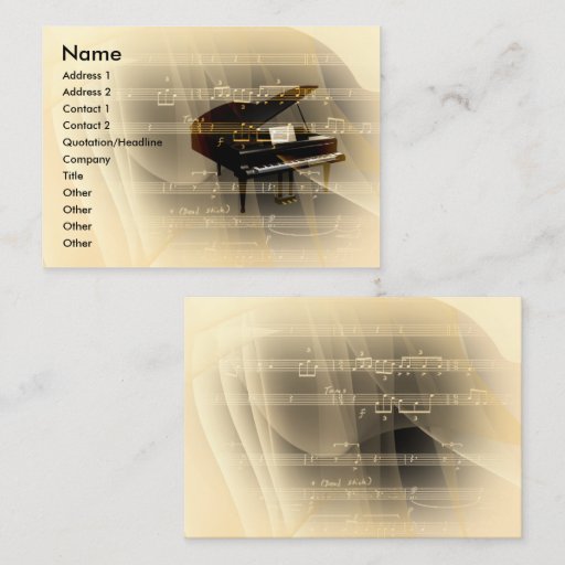 Customizable music_2 business card template
