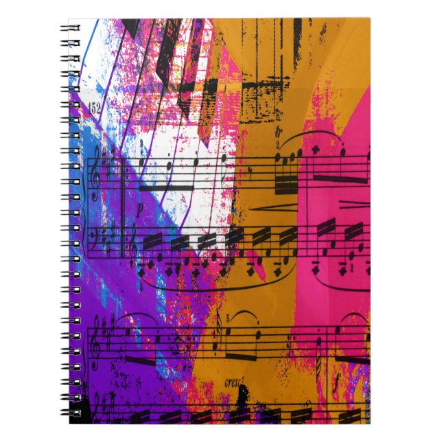 music, piano decor (12) notebook (Front)