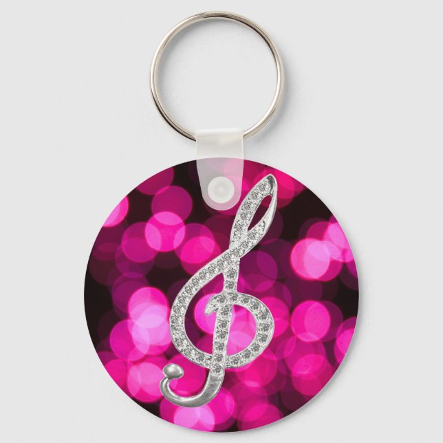Music Piano Gclef Keychain (Front)