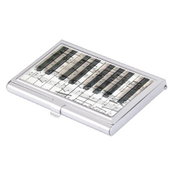 Music Piano Keyboard Business Card Case by musickitten at Zazzle