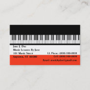 Music Piano Keyboard Keyboards Organ Business Card at Zazzle