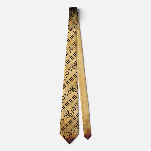 Music Piano Keyboard Neck Tie (Front)