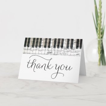Music Piano Keyboard Notes Thank You by musickitten at Zazzle