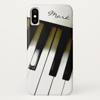 Music Piano Keyboard Personalized Iphone X Case by UROCKDezineZone at Zazzle