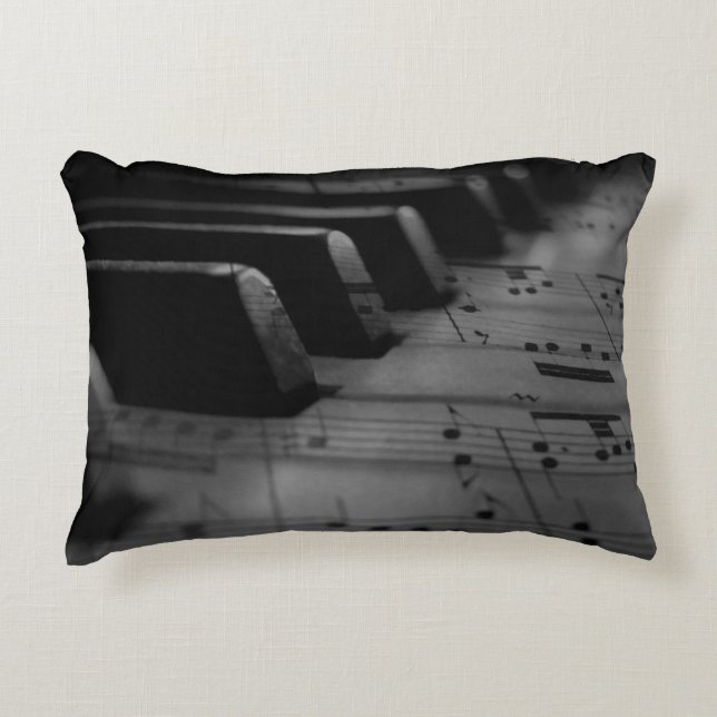  Music Piano Keys Accent Pillow (Front)