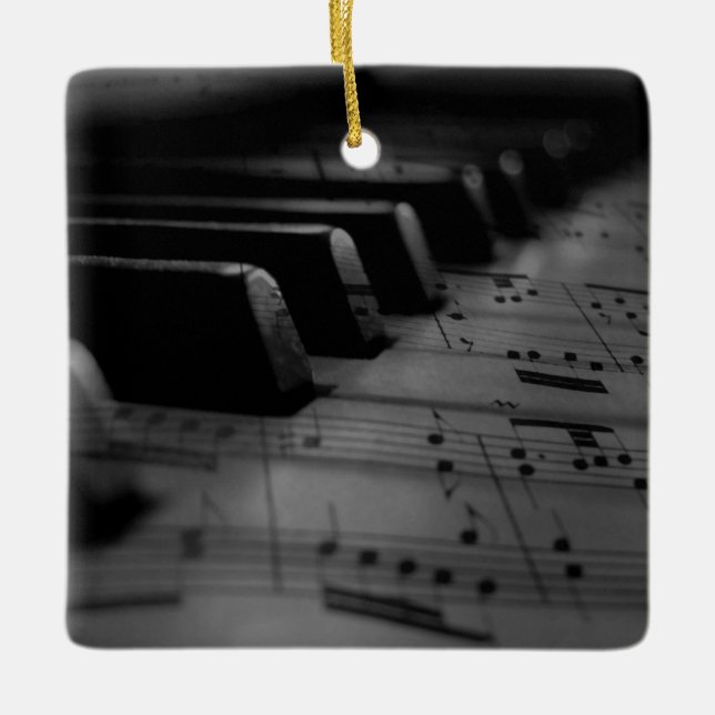  Music Piano Keys Ceramic Ornament (Front)