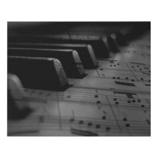 Music Piano Keys Faux Canvas Print