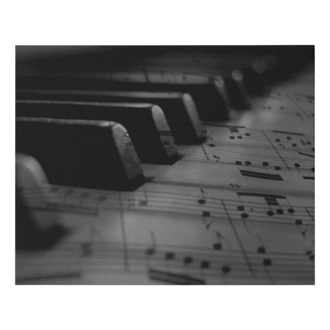  Music Piano Keys Faux Canvas Print (Front)