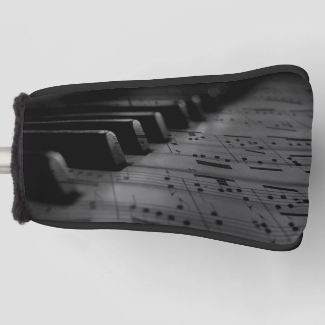  Music Piano Keys Golf Head Cover (Front)