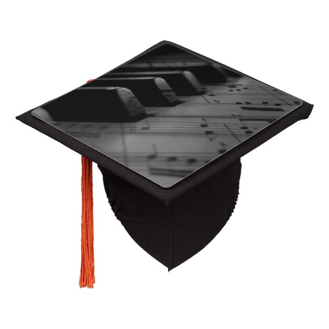  Music Piano Keys Graduation Cap Topper (Angled)