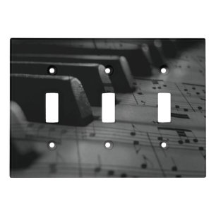 Music Piano Keys Light Switch Cover