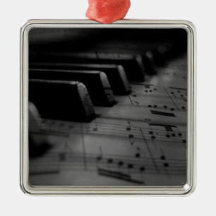  Music Piano Keys Metal Ornament