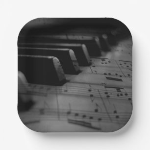 Music Piano Keys Paper Plates