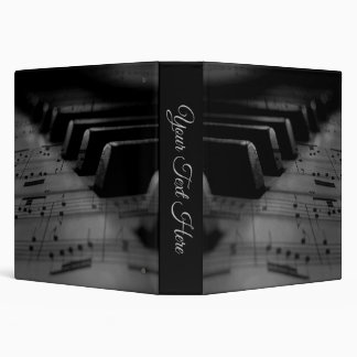 Music Piano Keys Personal 3 Ring Binder