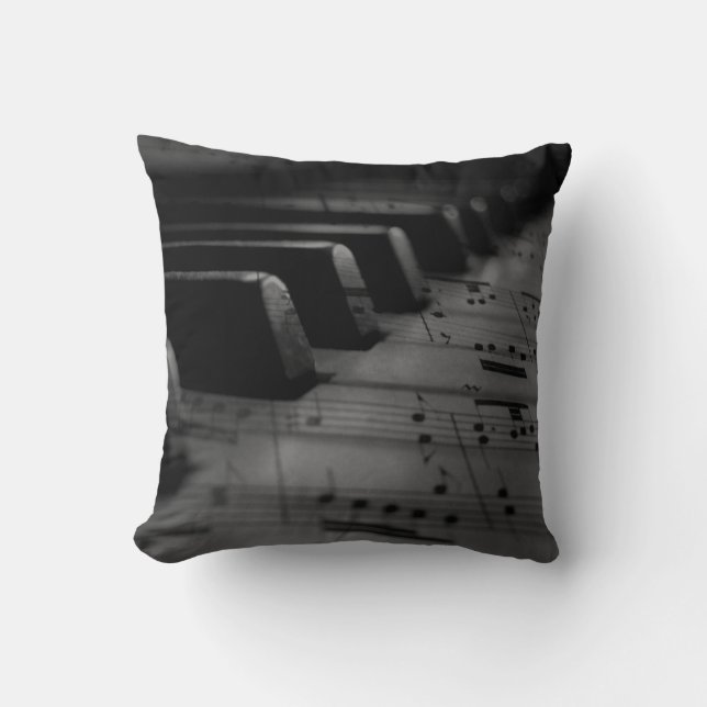  Music Piano Keys Throw Pillow (Front)