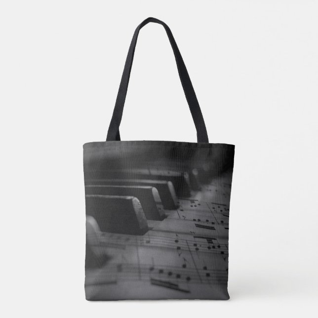  Music Piano Keys Tote Bag (Back)