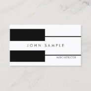 Music Piano Lessons Professional Instructor Business Card at Zazzle
