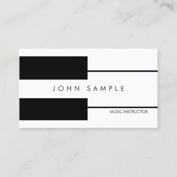 Music Piano Lessons Professional Instructor Business Card by art_grande at Zazzle