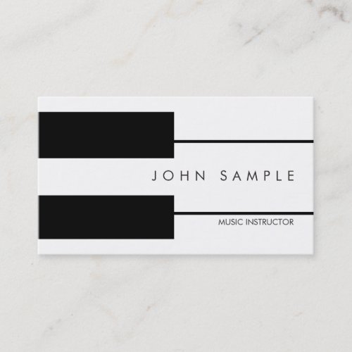 Music Piano Lessons Teacher Business Card