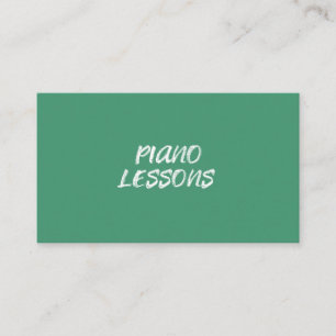 Music Piano Lessons Teacher Instructor Chalkboard  Business Card