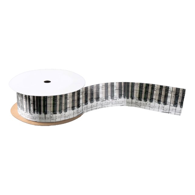 music piano satin ribbon (Spool)