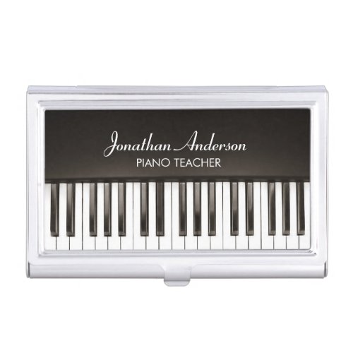Music Piano Teacher Business Card Holder