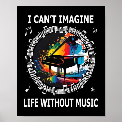 Music Piano Teacher Gift Student Bands Solo Artist Poster