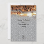 Music piano teacher holiday greeting Cards (Back)