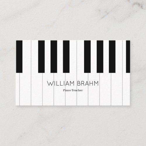 Music Piano Teacher Pianist professional Business Card