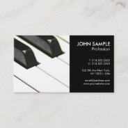 Music Piano Teacher Professional Simple Business Card at Zazzle
