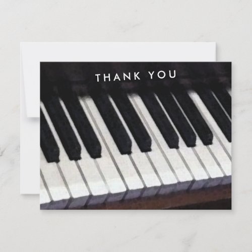 Music Piano Thank You Card