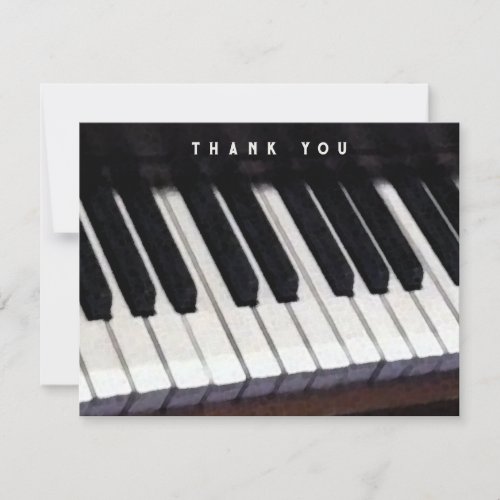 Music Piano Thank You Note