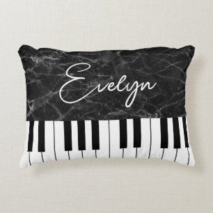 Music Piano Themed Throw Pillow Pianist