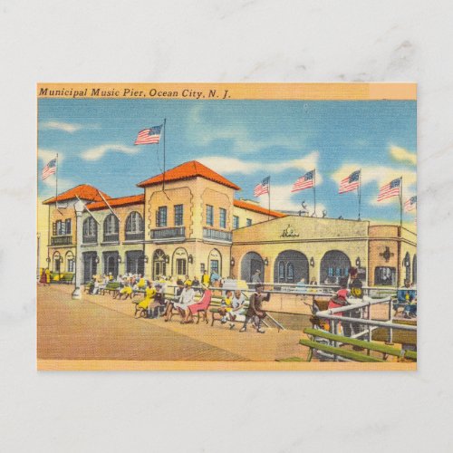 Music Pier Ocean City New Jersey Postcard