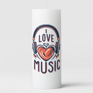 music pillar candle