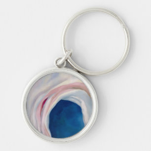 Music Pink and Blue by O'Keeffe Keychain