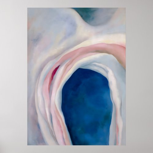 Music Pink and Blue by OKeeffe Poster