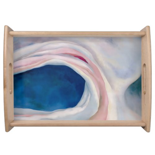  Music Pink and Blue by OKeeffe Serving Tray