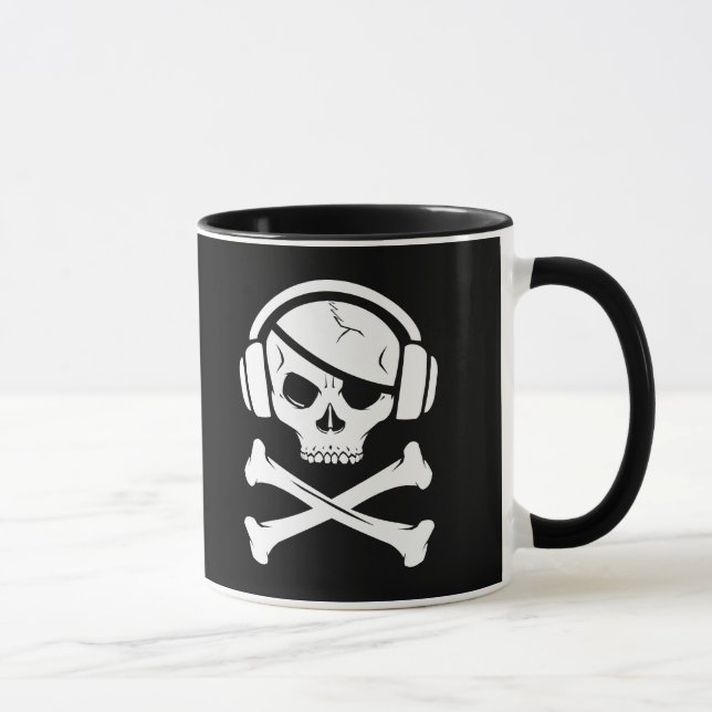 Music Pirate Piracy anti-riaa icon Mug (Right)