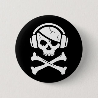 Music Pirate Piracy anti-riaa logo Button