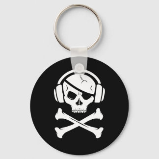Music Pirate Piracy anti-riaa logo Keychain