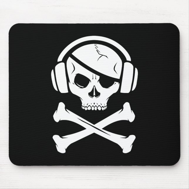 Music Pirate Piracy anti-riaa logo Mouse Pad (Front)