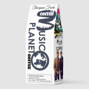 MUSIC PLANET Coffee, 12oz Bag, Dark Roast, Flath Roasted Coffee